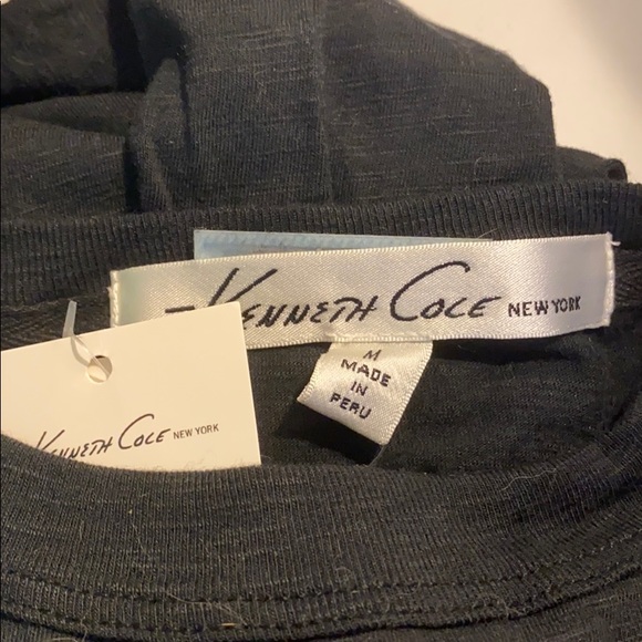 NWT Kenneth Cole tshirt heathered black color - Picture 2 of 4